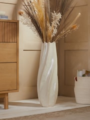 Extragroße geriffelte Bodenvase aus Keramik - Bild 1 von 4