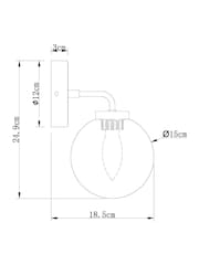 Black Jackson Rechargeable Wireless Wall Light - Image 6 of 6