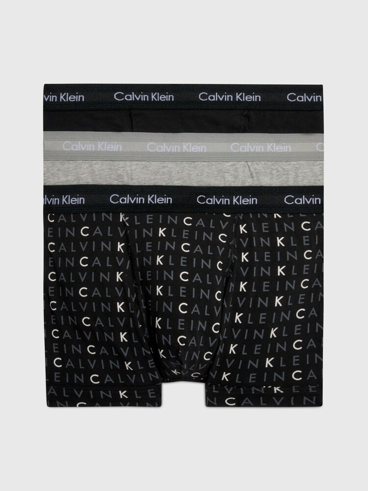 Calvin Klein Black Classic Stretch Trunks 3 Pack Boxers - Image 1 of 4 Calvin Klein Black Classic Stretch Trunks 3 Pack Boxers - Image 1 of 4