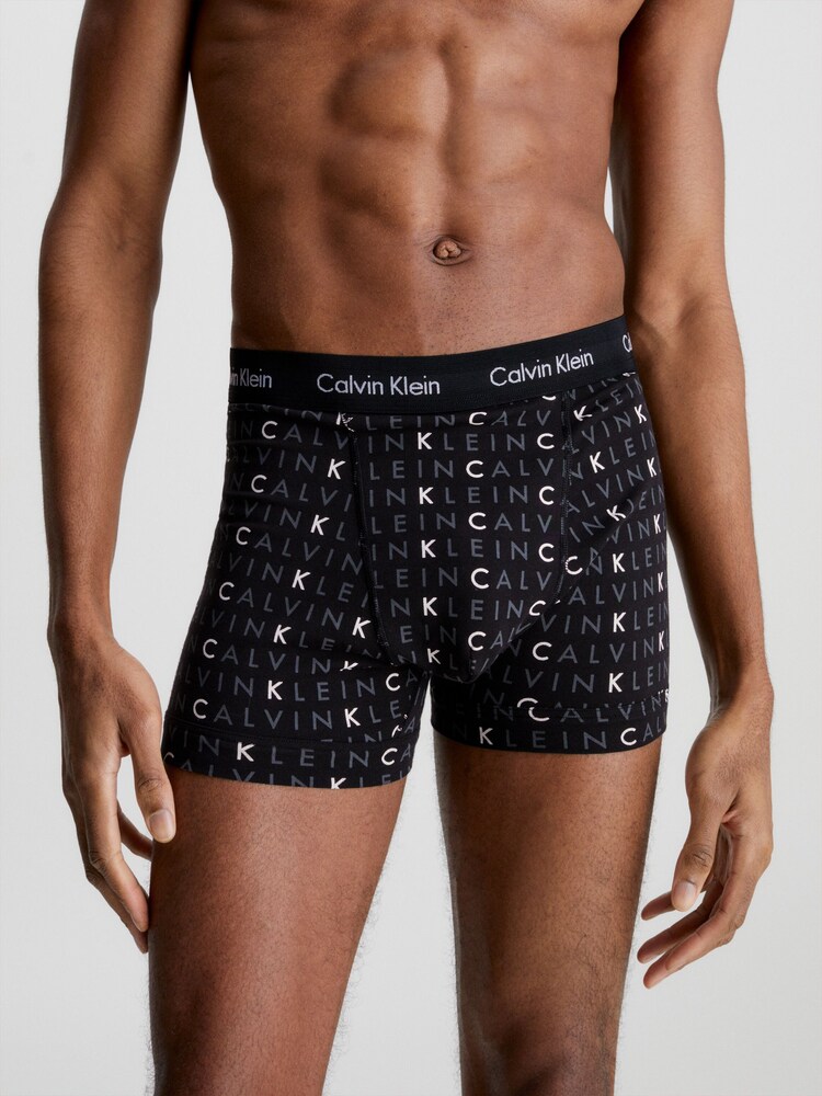 Calvin Klein Black Classic Stretch Trunks 3 Pack Boxers - Image 2 of 4 Calvin Klein Black Classic Stretch Trunks 3 Pack Boxers - Image 2 of 4