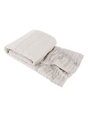Lazy Linen White Washed 100% Linen Throw - Image 2 of 2
