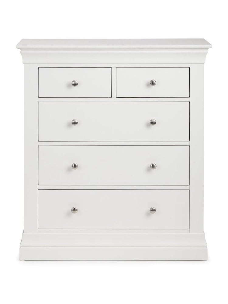 Julian Bowen White Clermont 3 2 Drawer Chest - Image 2 of 4