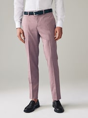 Pink Tailored Fit Trimmed Plain Suit Trousers - Image 1 of 8