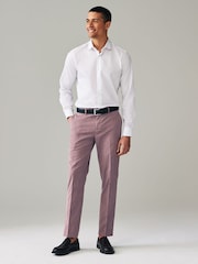 Pink Tailored Fit Trimmed Plain Suit Trousers - Image 2 of 8