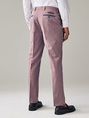 Pink Tailored Fit Trimmed Plain Suit Trousers - Image 3 of 8