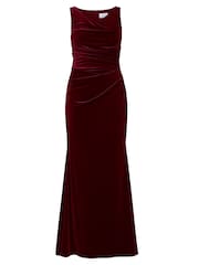 Gina Bacconi Red Selena Velvet Maxi Dress - Image 5 of 5