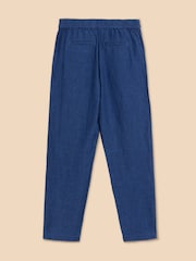 White Stuff Blue Rowena 100% Linen Trousers - Image 6 of 7