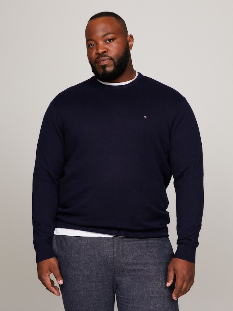 Tommy Hilfiger Blue Big And Tall Cashmere Blend Sweater - Image 1 of 8