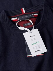 Tommy Hilfiger Blue Big And Tall Cashmere Blend Sweater - Image 8 of 8