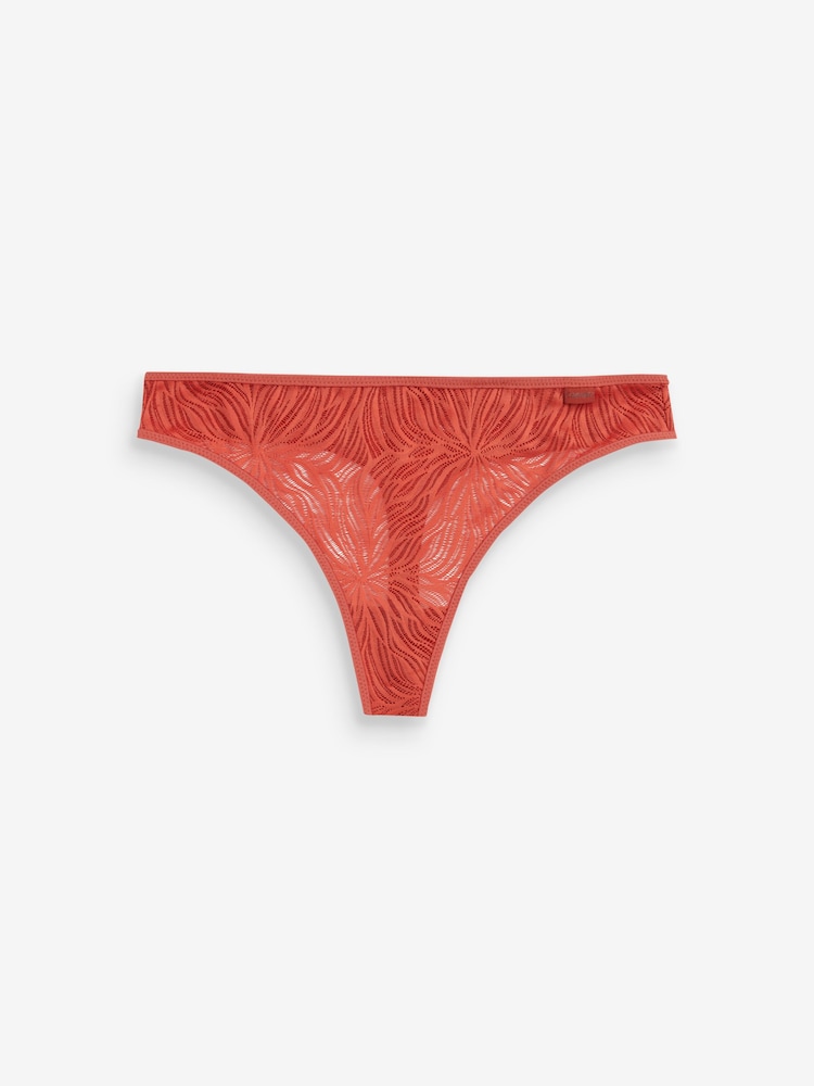 Rot - Calvin Klein Transparenter Tanga aus Marquisette-Spitze - Bild 5 von 5
