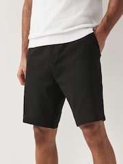 Negro - Corte slim - Pantalones cortos chinos elásticos - Imagen 1 de 8