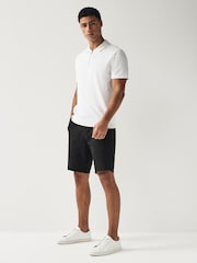 Negro - Corte slim - Pantalones cortos chinos elásticos - Imagen 2 de 8