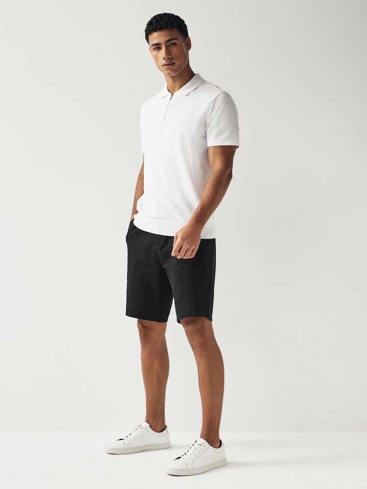 Negro - Corte slim - Pantalones cortos chinos elásticos - Imagen 2 de 8