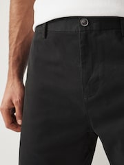 Negro - Corte slim - Pantalones cortos chinos elásticos - Imagen 4 de 8