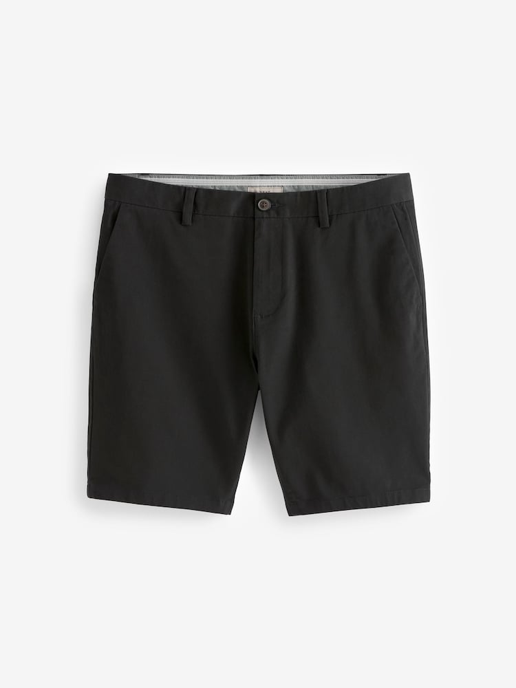 Black Slim Fit Stretch Chinos Shorts - Image 5 of 8