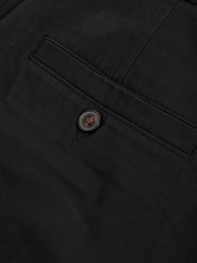 Black Slim Fit Stretch Chinos Shorts - Image 6 of 8
