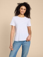 Blanco - White Stuff Abbie 100% Cotton T-Shirt - Imagen 1 de 7