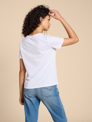 Blanco - White Stuff Abbie 100% Cotton T-Shirt - Imagen 2 de 7