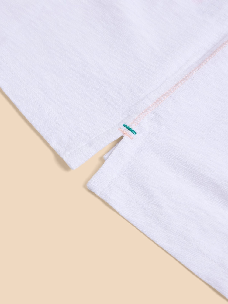 Blanco - White Stuff Abbie 100% Cotton T-Shirt - Imagen 7 de 7