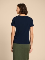 Azul - White Stuff Abbie 100% Cotton T-Shirt - Imagen 2 de 7