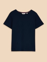 Azul - White Stuff Abbie 100% Cotton T-Shirt - Imagen 5 de 7