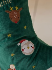 Personalised Embroidered Wreath Christmas Stocking by My 1st Years - Image 3 of 3