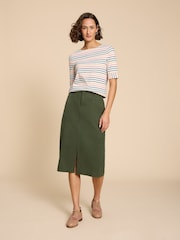 White Stuff White Boat Neck Sydney T-Shirt - Image 4 of 7
