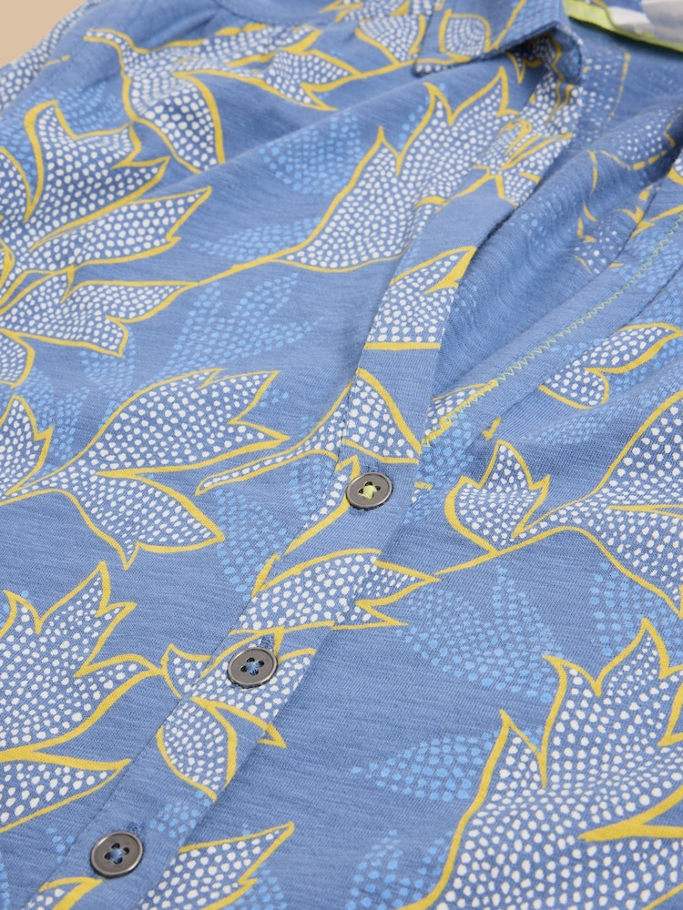 White Stuff Blue Petite Annie Jersey 100% Cotton Shirt - Image 7 of 7 White Stuff Blue Petite Annie Jersey 100% Cotton Shirt - Image 7 of 7