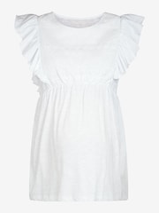 JoJo Maman Bébé White Broderie Anglaise Maternity Top - Image 8 of 10
