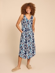 White Stuff Blue 100% Cotton Heidi Dress - Image 1 of 6