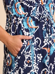 White Stuff Blue 100% Cotton Heidi Dress - Image 4 of 6