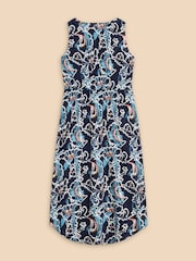 White Stuff Blue 100% Cotton Heidi Dress - Image 5 of 6