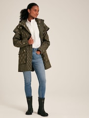 Joules Edinburgh Green Premium Waterproof Hooded Raincoat - Image 4 of 12