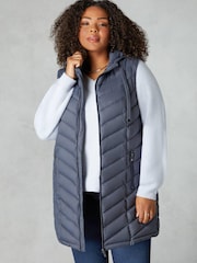 Live Unlimited Grey Curve Popper Gilet - Image 3 of 6