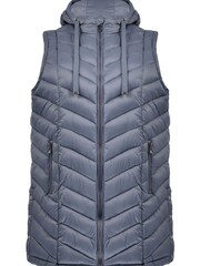 Live Unlimited Grey Curve Popper Gilet - Image 6 of 6