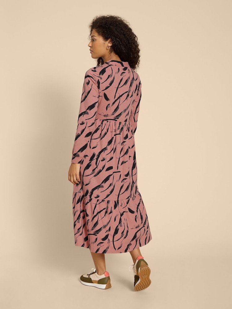 White Stuff Pink Karina Jersey Shirt Dress - Image 2 of 7 White Stuff Pink Karina Jersey Shirt Dress - Image 2 of 7
