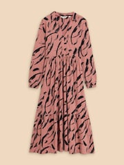 White Stuff Pink Karina Jersey Shirt Dress - Image 5 of 7
