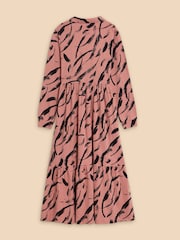 White Stuff Pink Karina Jersey Shirt Dress - Image 6 of 7