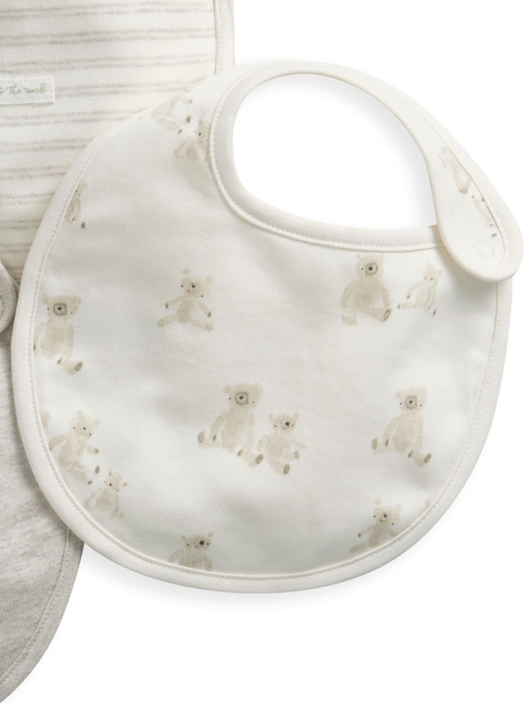 Mamas & Papas Elephant 100% Cotton Bibs 3 Packs Set - Image 2 of 4