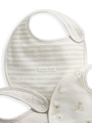 Mamas & Papas Elephant 100% Cotton Bibs 3 Packs Set - Image 3 of 4