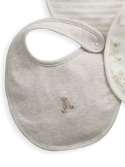 Mamas & Papas Elephant 100% Cotton Bibs 3 Packs Set - Image 4 of 4