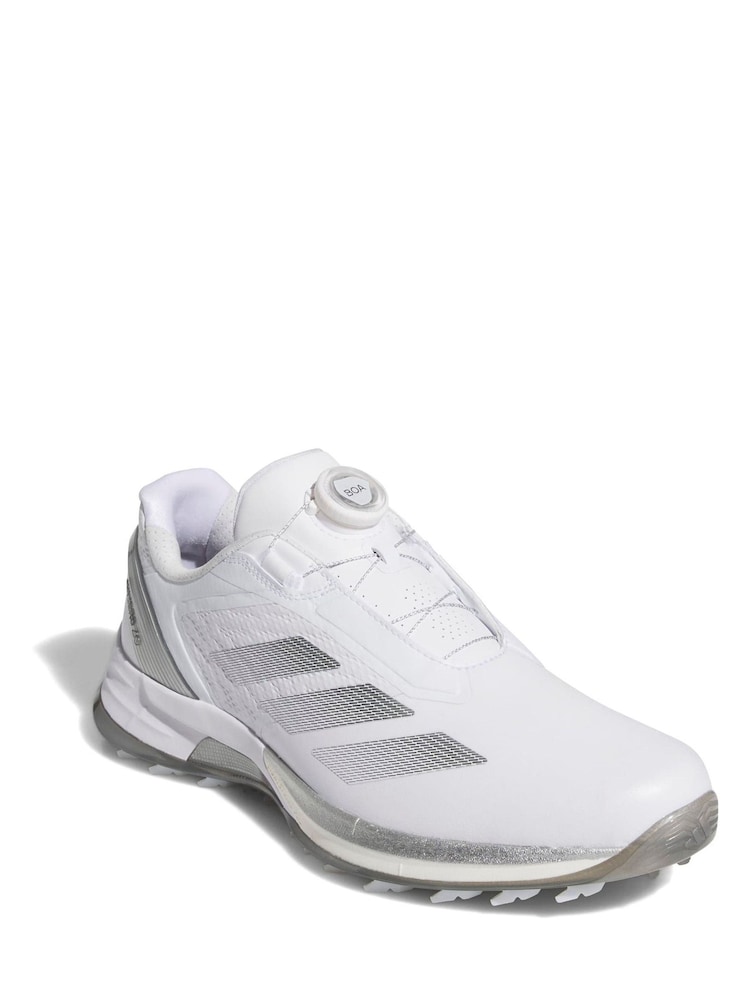 Adidas Golf White Adizero ZG Low Shoes - Image 1 of 8 Adidas Golf White Adizero ZG Low Shoes - Image 1 of 8