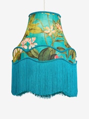 Clarke and Clarke Blue Passiflora Tassel Easyfit Lamp Shade - Image 2 of 2