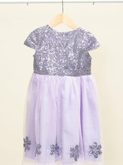 Miss Pink Sequin Top Waterfall Tulle Dress - Image 2 of 3
