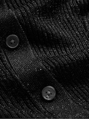 Boden Black Sparkle-Rib Collared Cardigan - Image 6 of 6