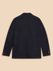 White Stuff Blue 100% Cotton Chiltern Blazer - Image 6 of 7