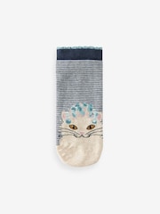 Blue/Pink Cat Spa Trainer Socks 4 Pack - Image 4 of 4