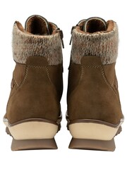 Lotus Brown Zip-Up Ankle Boots - Image 3 of 4