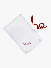 Babyblooms Personalised Winter Christmas 100% Cotton Bunny Soft Toy and Snuggle Wrap - Image 4 of 6