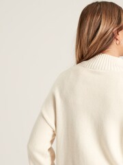 Joules Abigail Cream High Neck Intarsia Ski Jumper - Image 2 of 6